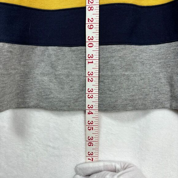 Vintage Tommy Hilfiger Rugby Shirt Men XL Gray Navy Athletic Long Sleeve 1/4 Zip - Picture 6 of 13